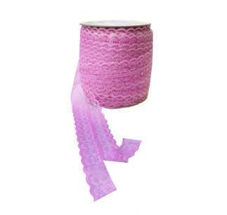 KURDELA ÇİFT DANTELLİ PEMBE PK:91 MT-KL:50
