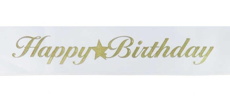 KUŞAK HAPPY BIRTHDAY ALTIN PK:2MT KL:200