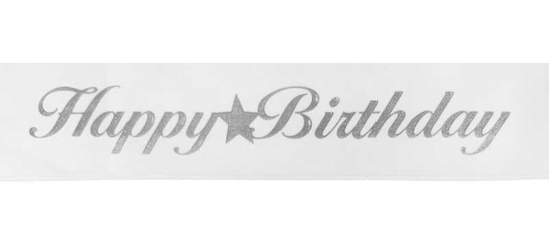 KUŞAK HAPPY BIRTHDAY GÜMÜŞ PK:2MT KL:200