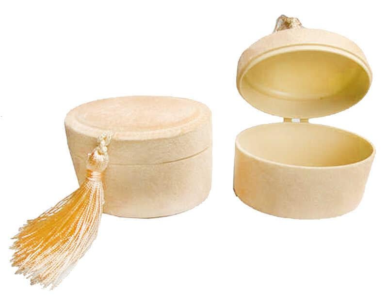 KUTU OVAL FLOK KAPLAMA KREM PK:10 KL:700