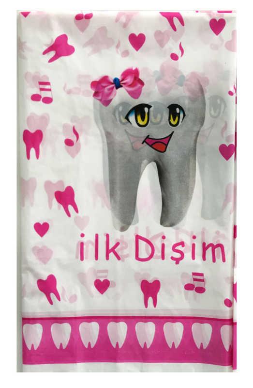 MASA ÖRTÜSÜ İLK DİŞİM PEMBE 108*180CM PK:1 KL:150