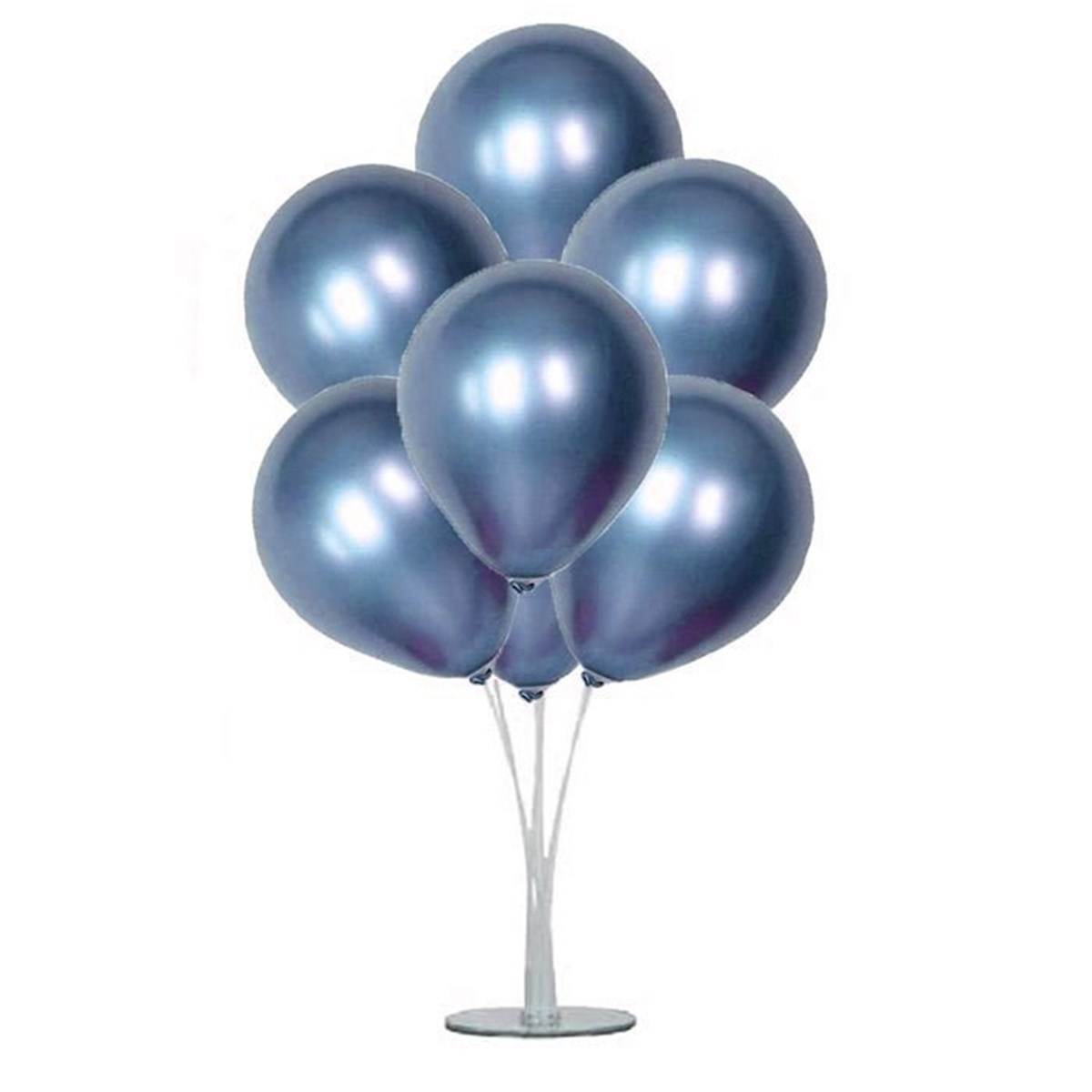 Mavi Krom Ayaklı Balon Standı - 1 Adet