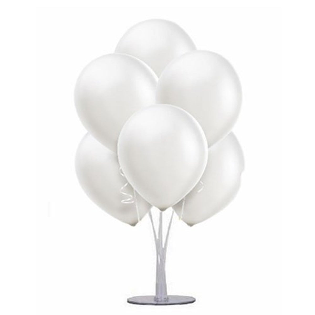 Metalik Beyaz Ayaklı Balon Standı- 1 Adet