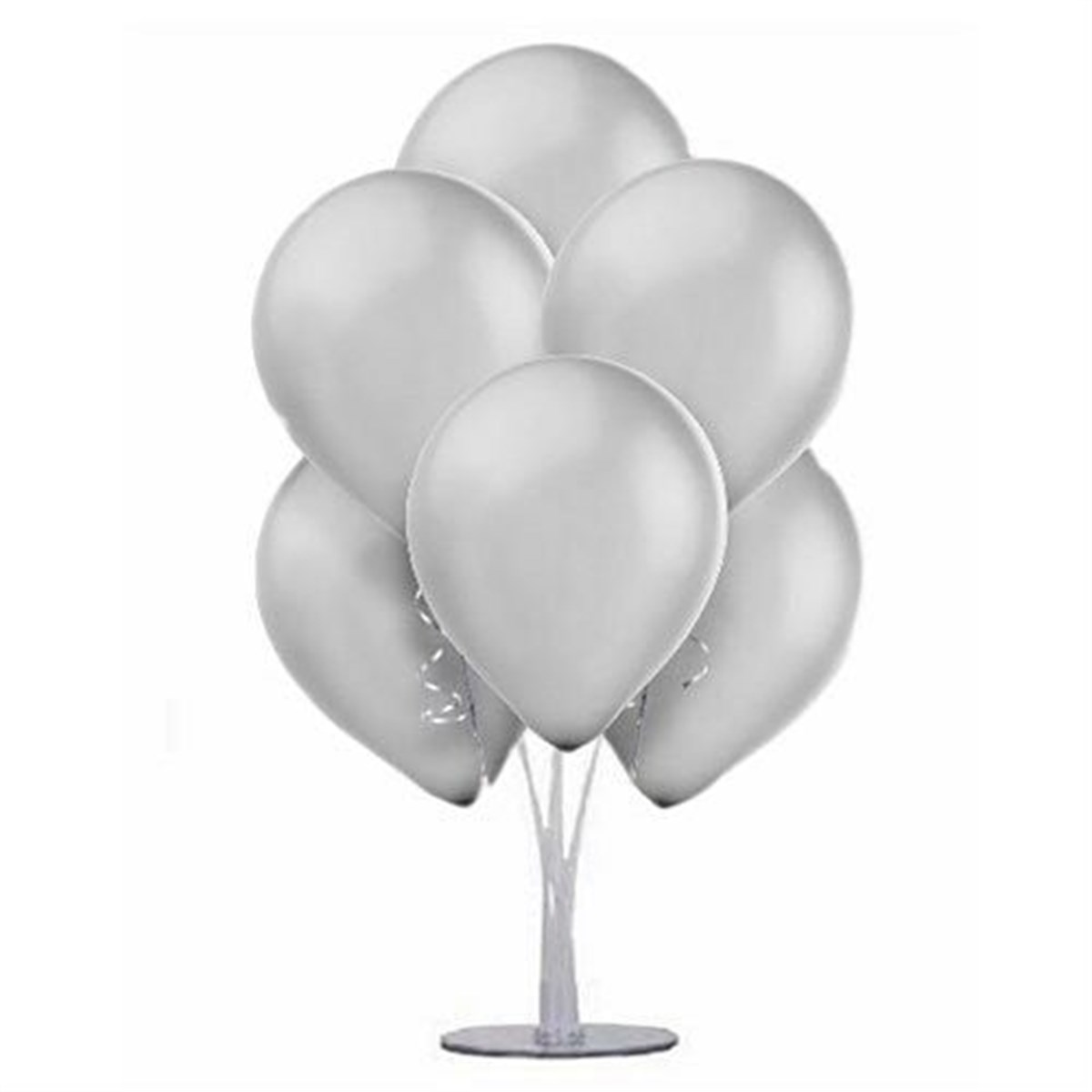 Metalik Gümüş Ayaklı Balon Standı-1 Adet