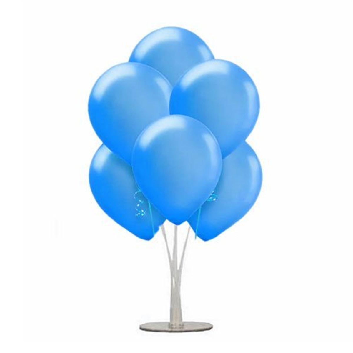 Metalik Mavi Ayaklı Balon Standı- 1 Adet