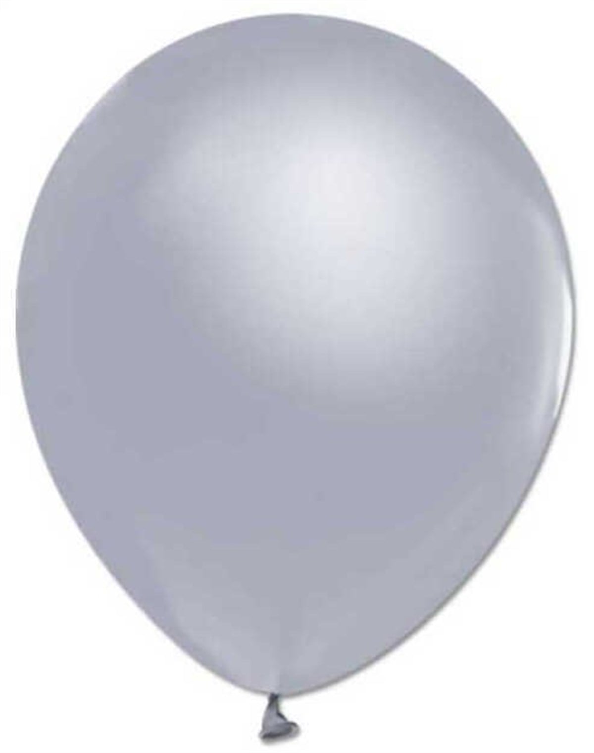 Metalik Parlak 12 inch Gümüş Renk Balon 12 Adet