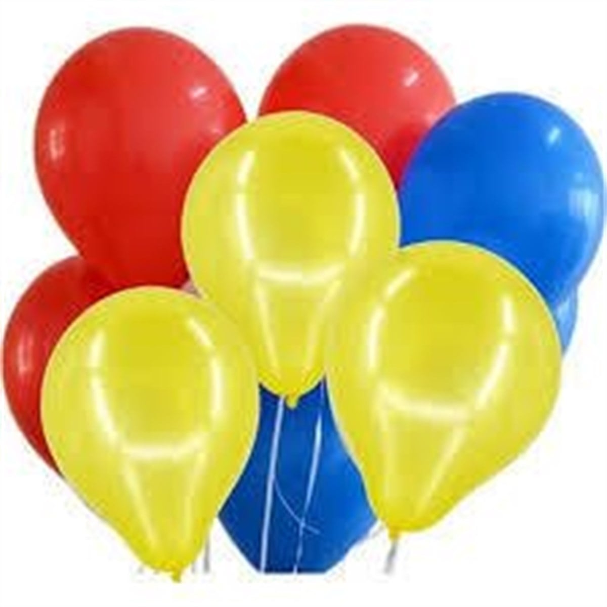 Metalik Parlak 12 inch Kırmızı Pembe Mavi Balon 12 Adet