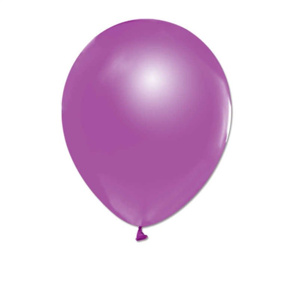 Metalik Parlak 12 inch Lila Renk Balon 12 Adet
