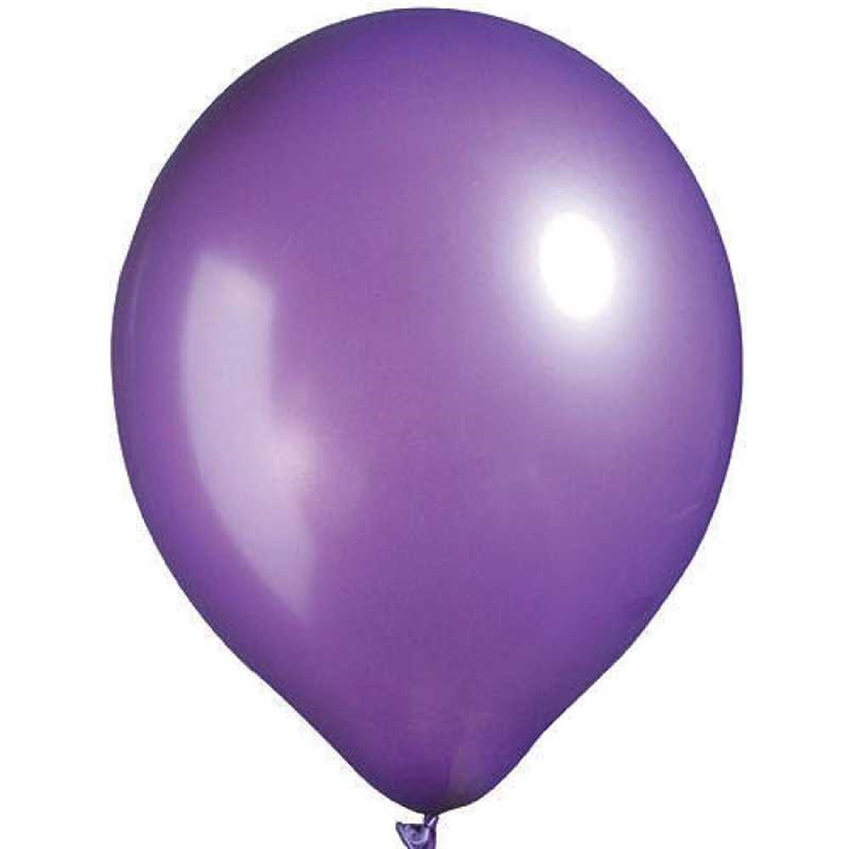 Metalik Parlak 12 inch Mor Renk Balon 12 Adet