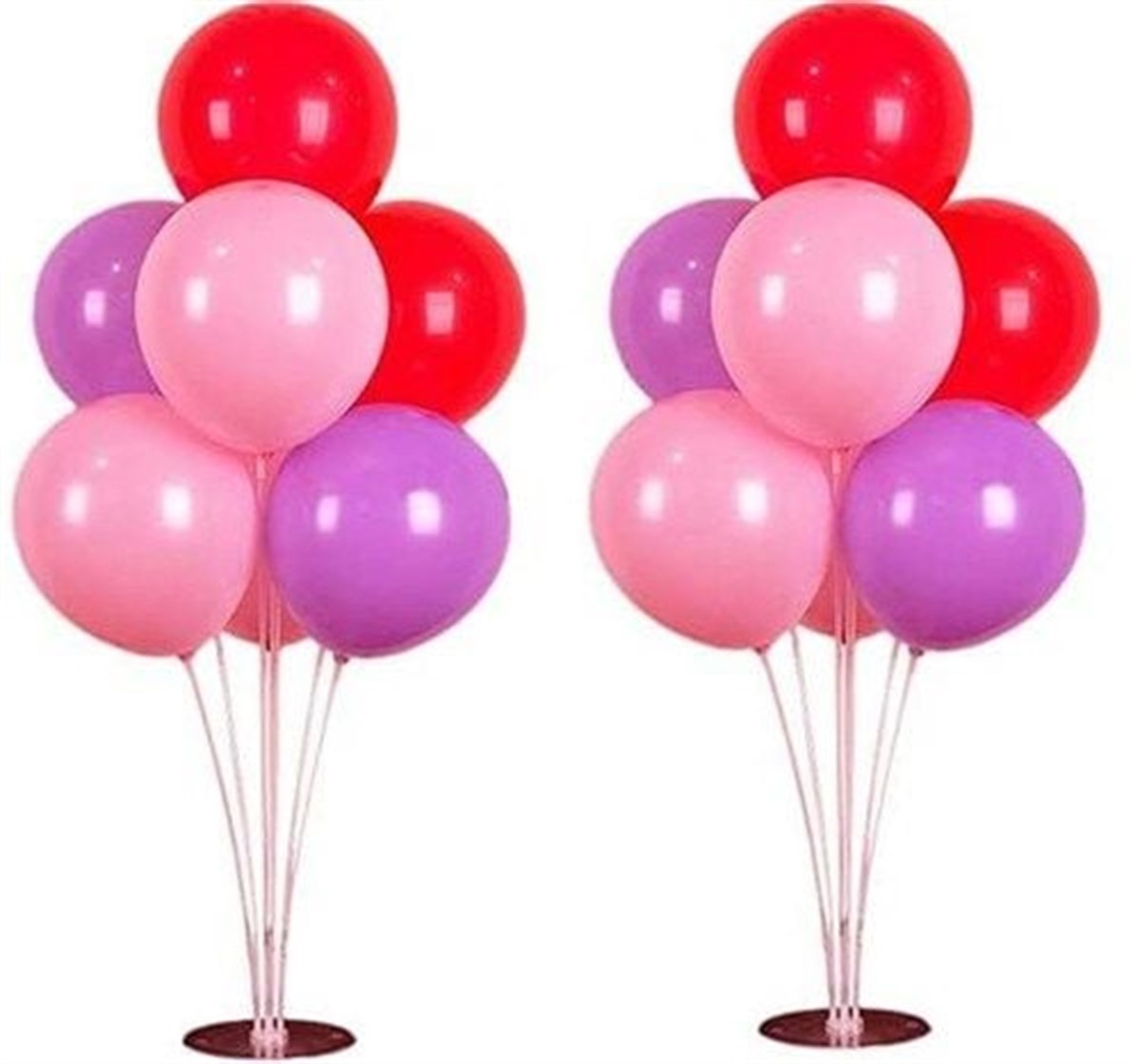 Mor Kırmızı Pembe Renkli Ayaklı Balon Standı-1 Adet