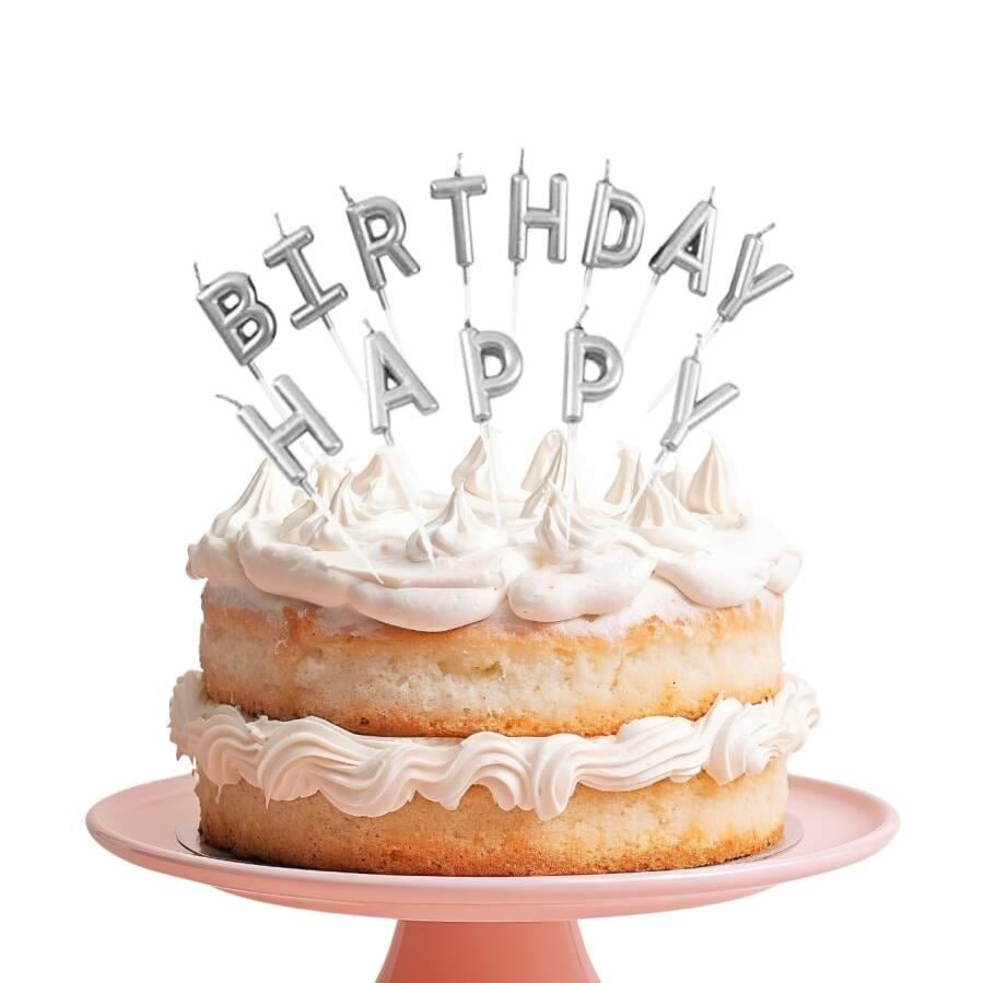 Mum Happy Birthday Gümüş 13 Parça
