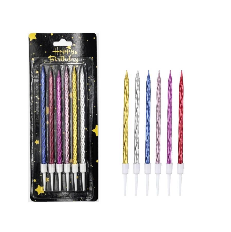 Mum İnce Degrade Spiral 12 Cm 6 Adet