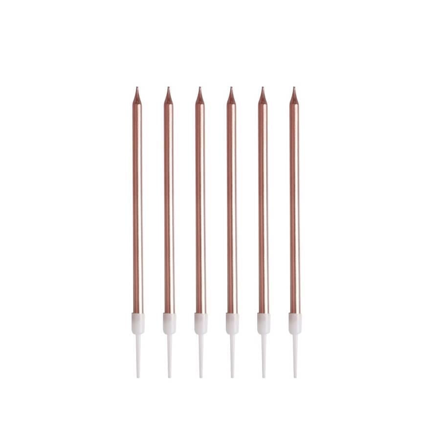 Mum İnce Uzun 15 cm Pembe 6 Adet