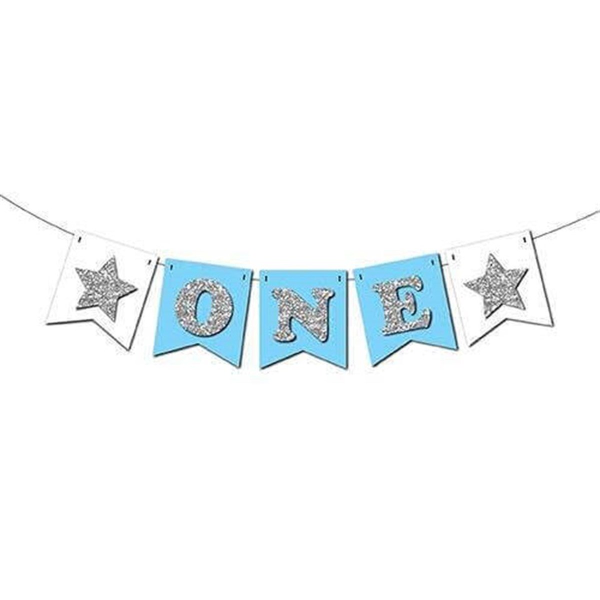 One Strafor Yazı Mavi Gümüş