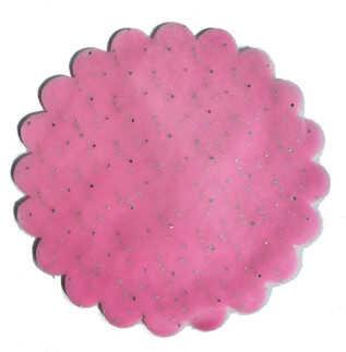 ORGANZE TAŞLI TÜL PEMBE 24 cm PK:100-KL:100