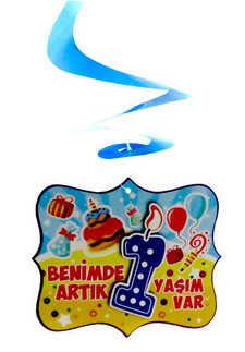 ORTA SÜS ASMALI BENİMDE 1 YAŞIM MAVİ PK:10 KL:300