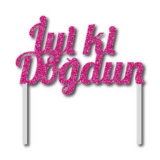 PASTA SÜSÜ İYİKİ DOĞDUN PEMBE  PK:1-KL:50