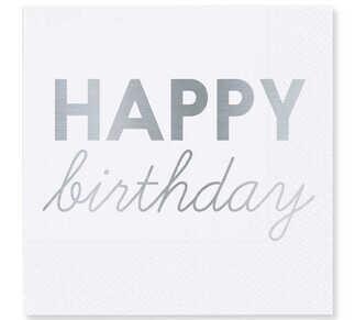 PEÇETE HAPPY BIRTHDAY 33CM VARAKLI GÜMÜŞ PK:16