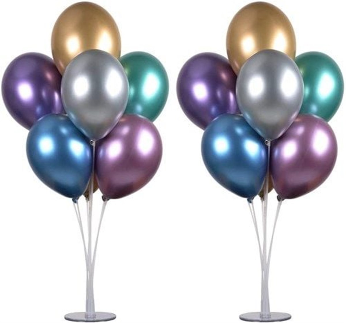 Rengarenk Krom Ayaklı Balon Standı-1 Adet