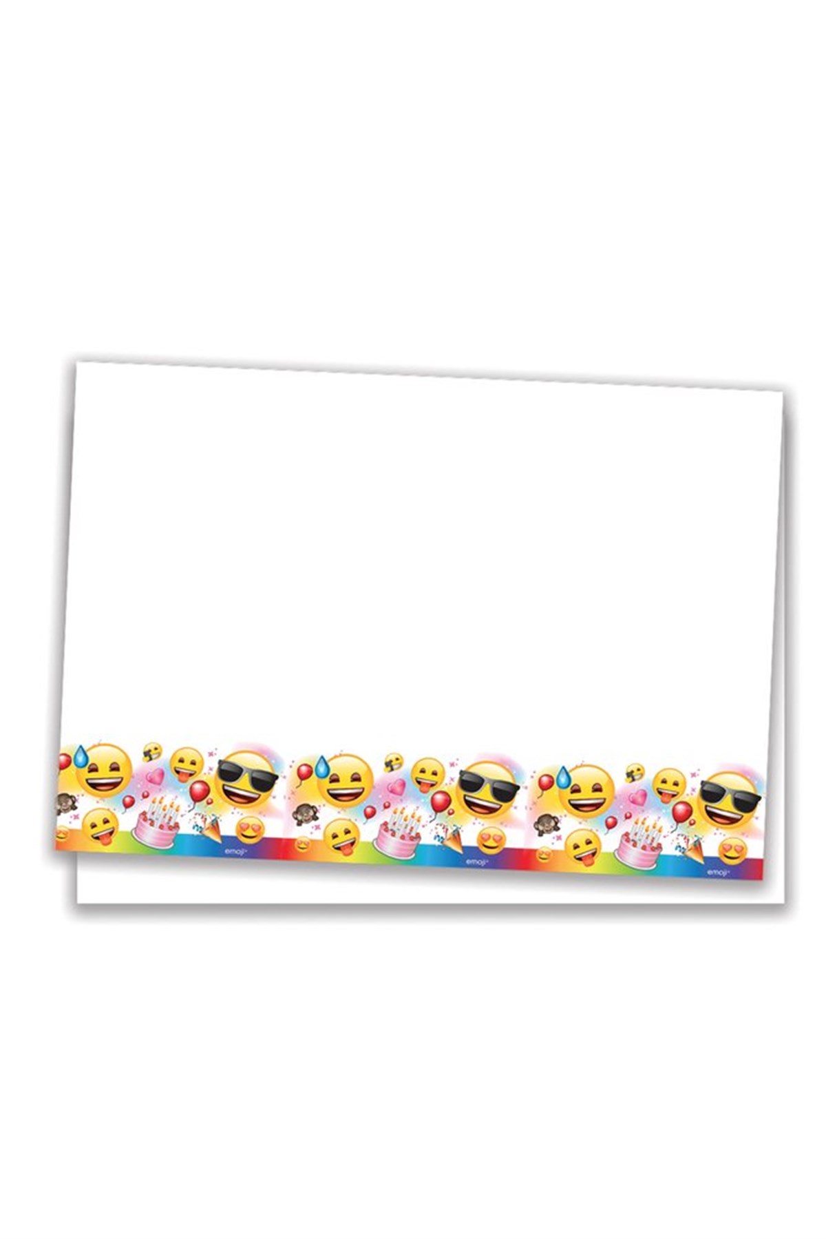 Roll-Up Plastik Masa Örtüsü Emoji Parti 120 x 180cm -1 Adet