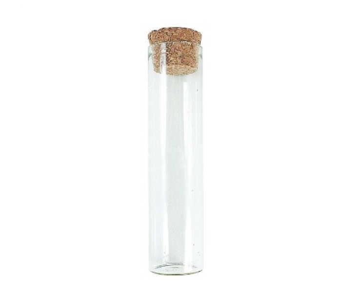 ŞİŞE DENEY TÜPÜ MANTAR TIPALI 9CM  PK:340-KL:1020