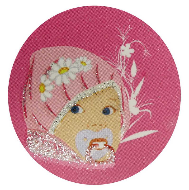STİCKER BEBEK PAPATYALI PEMBE PK:50-KL:100