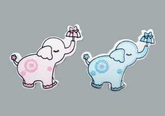 STİCKER FİL PEMBE PK:50-KL:100