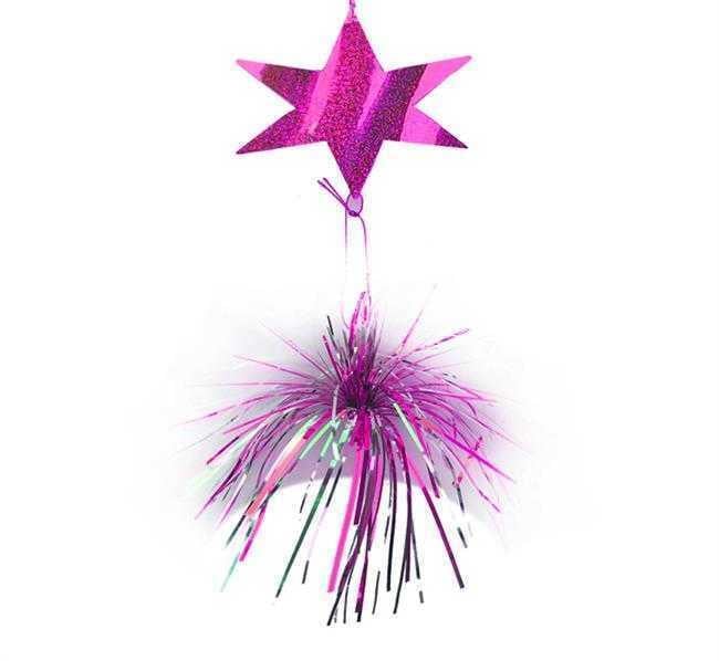 SÜS HOLOGRAMLI YILDIZ PEMBE PK:1 SET-KL:500