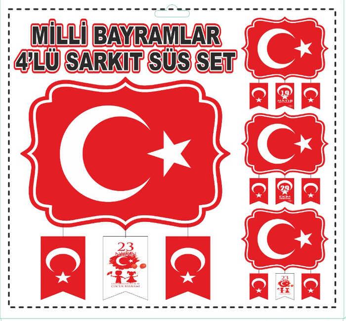 SÜS SARKIT MİLLİ BAYRAMLAR SETİ PK:1 KL:360
