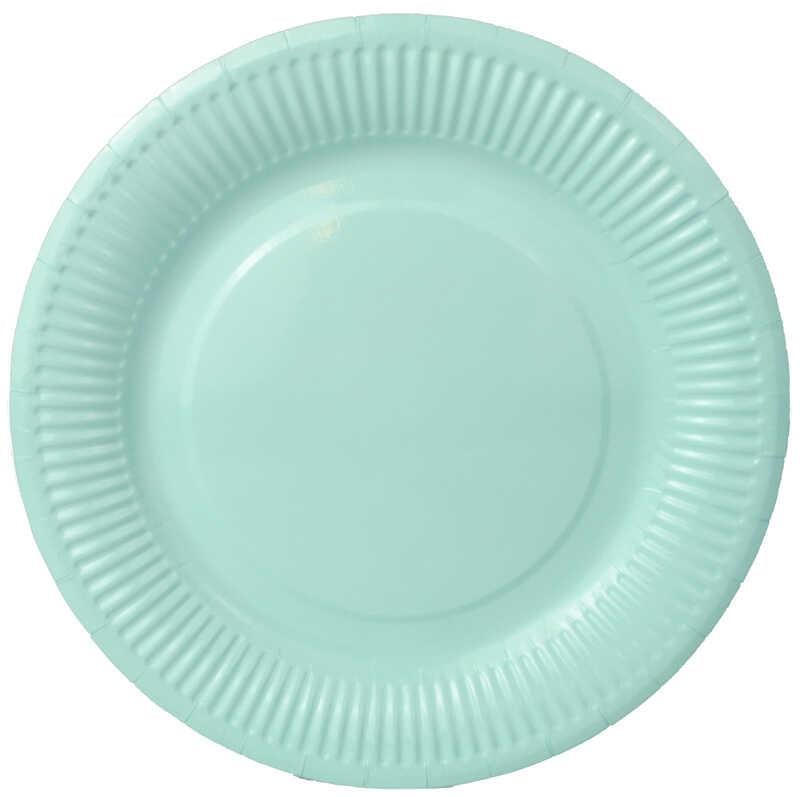 TABAK KARTON MAKARON SU YEŞİLİ 23 CM PK:8 KL:300