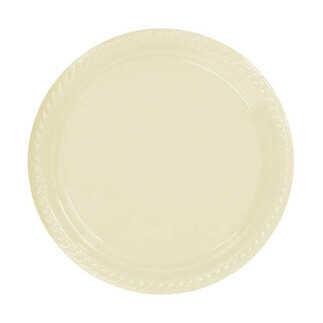 TABAK YUVARLAK 22 CM KREM PK:25 KL:40