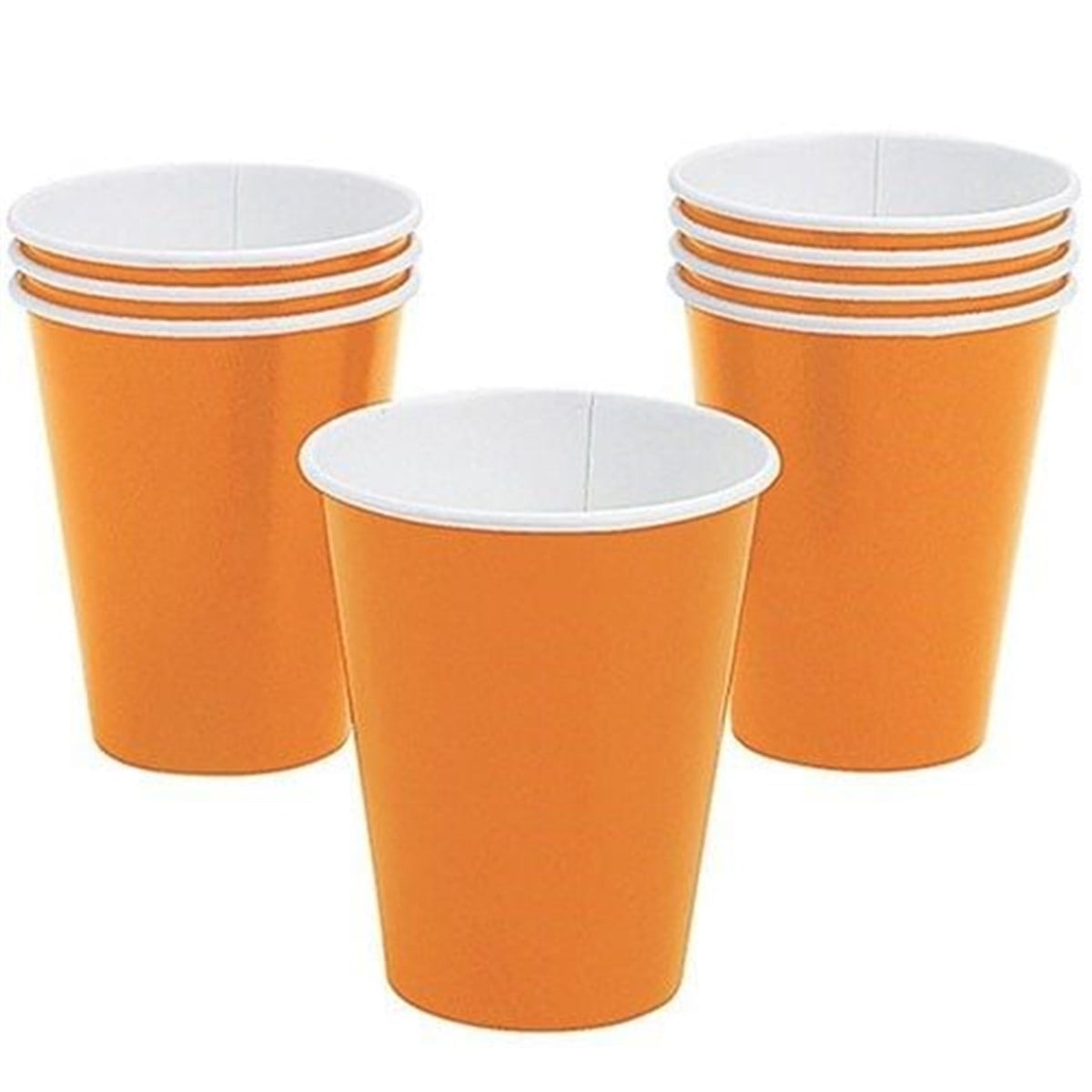 Turuncu Lüks Karton Bardak 8 Adet