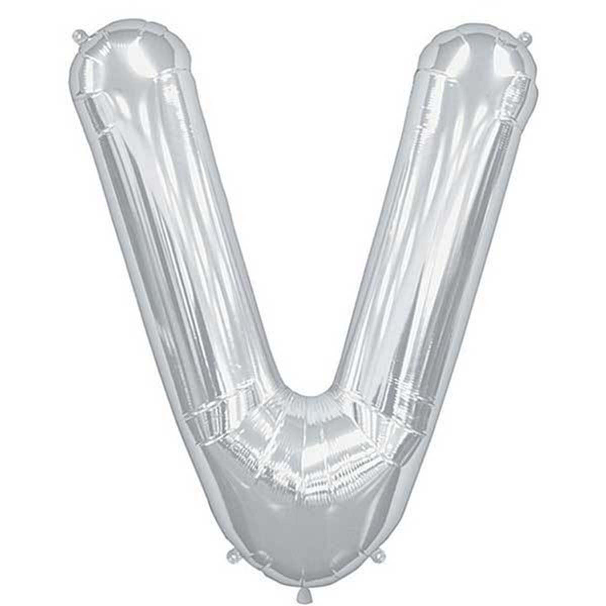 V Harf Folyo Gümüş Balon Küçük 35 Cm