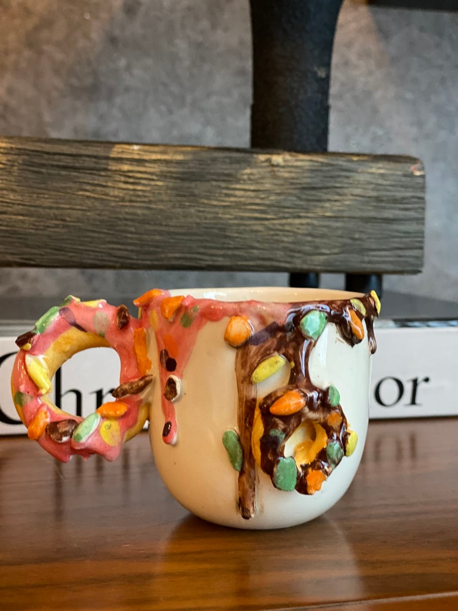 Donut Seramik Kahve Fincanı