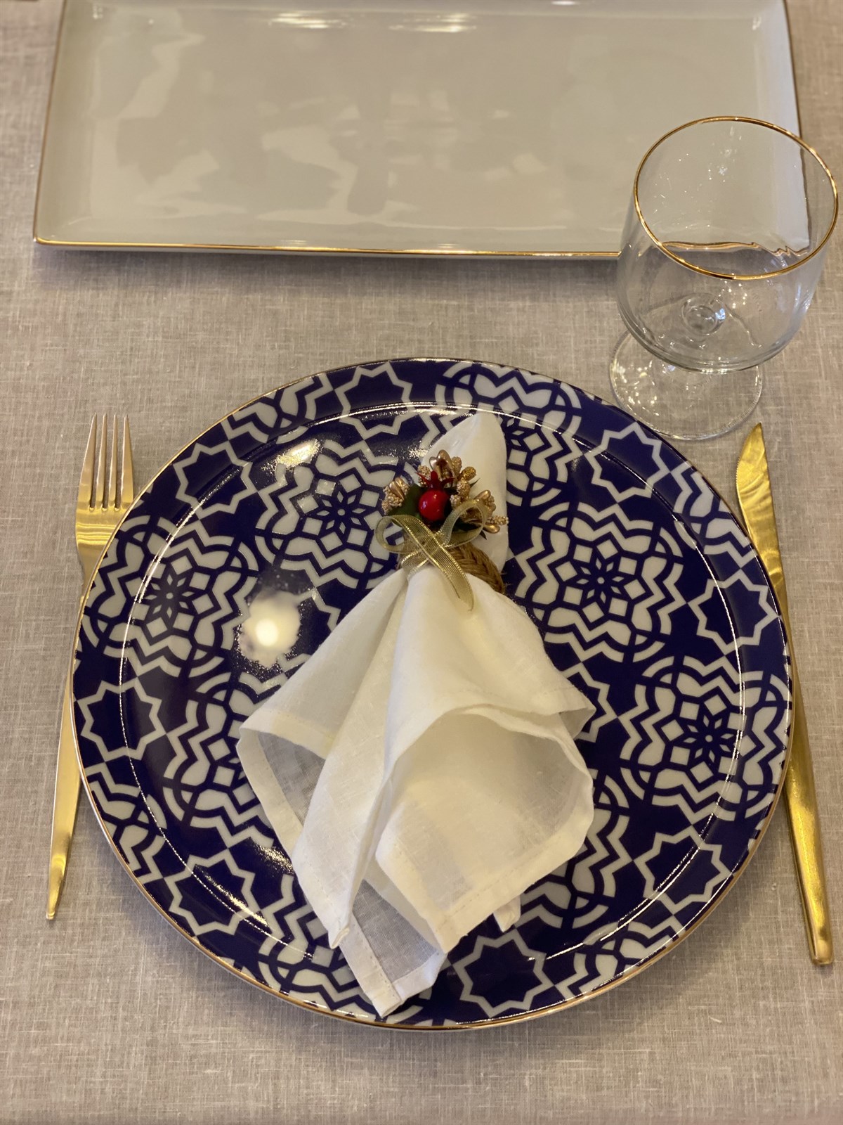 Lina Krem Keten Peçete