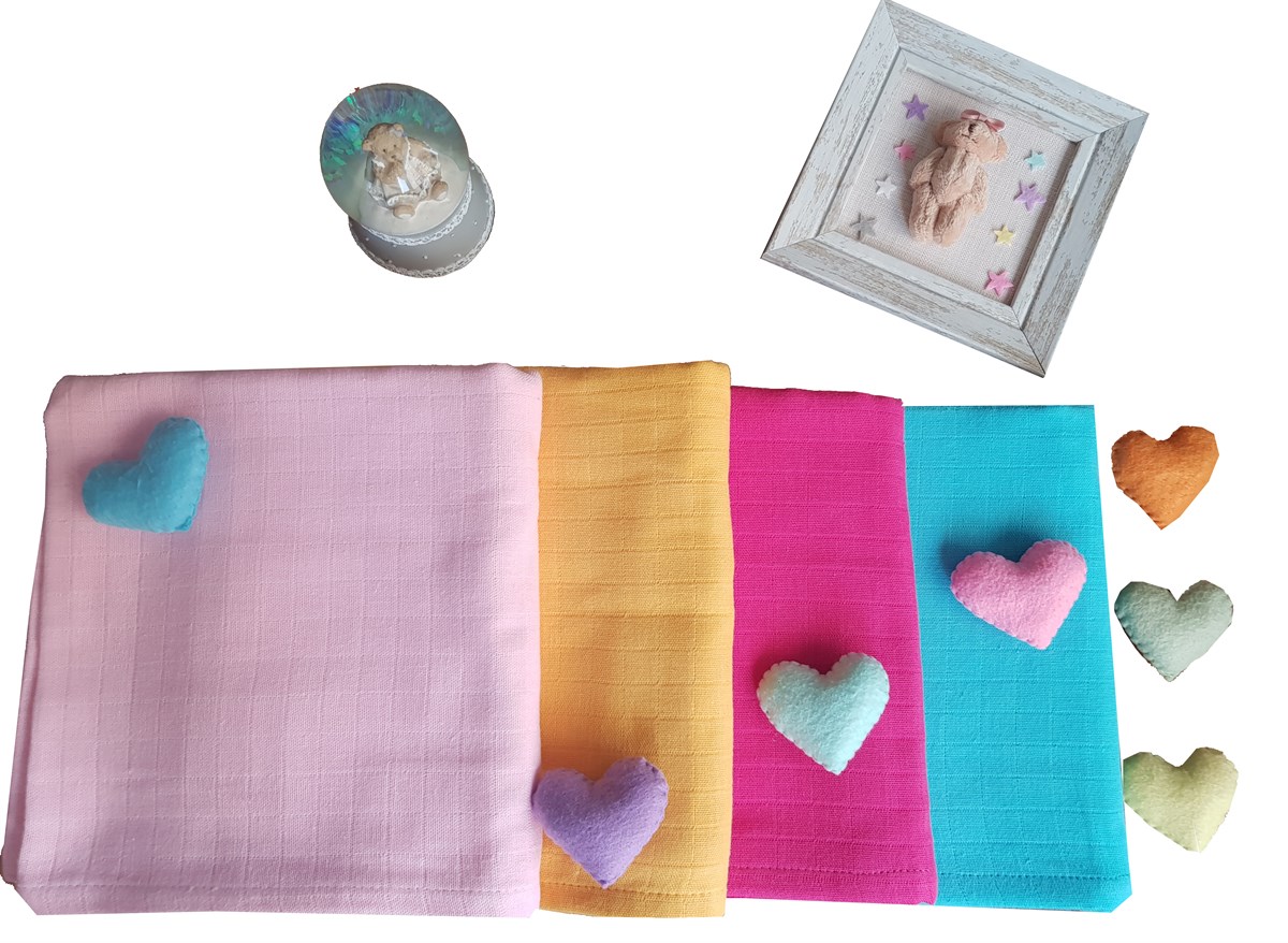 Müslin 90x90 Fuşya