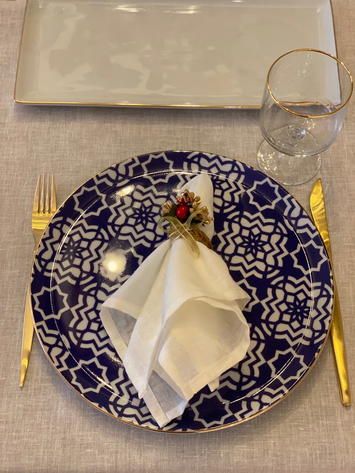 Lina Krem Keten Peçete