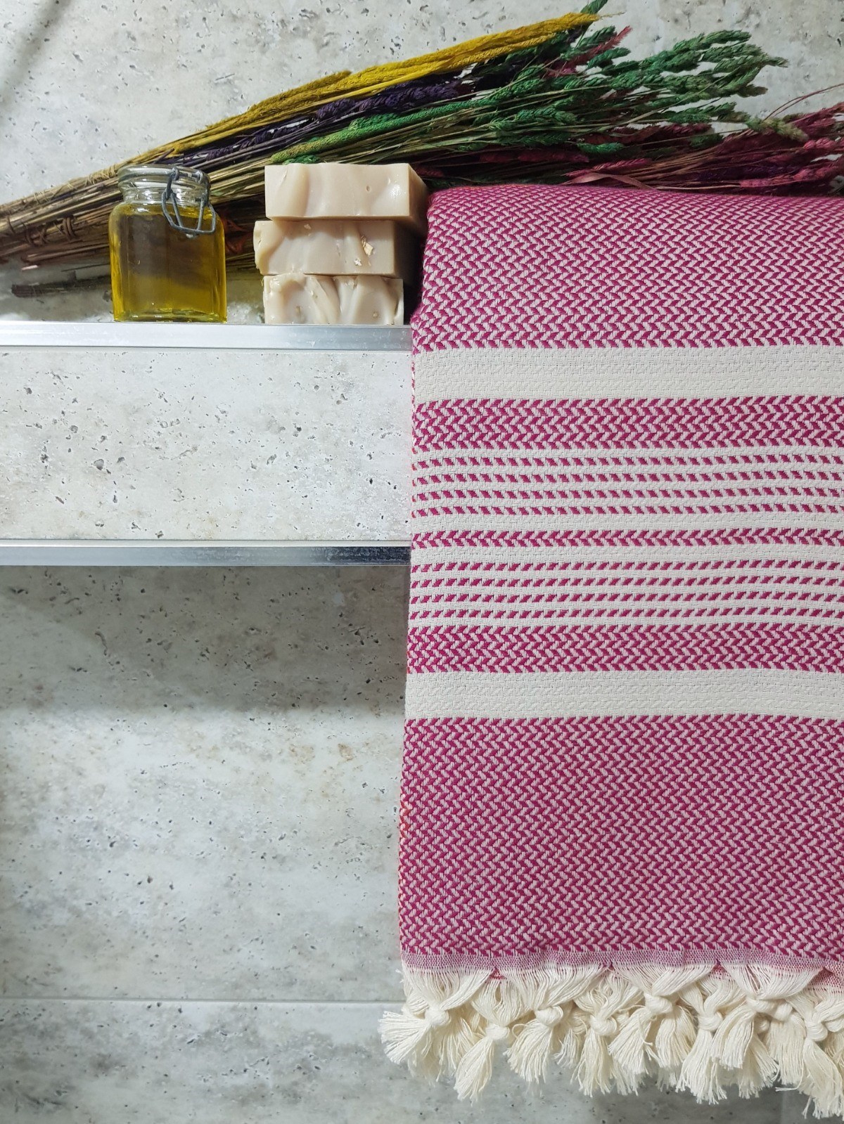 Peştemal Mor - Hasır Çizgili