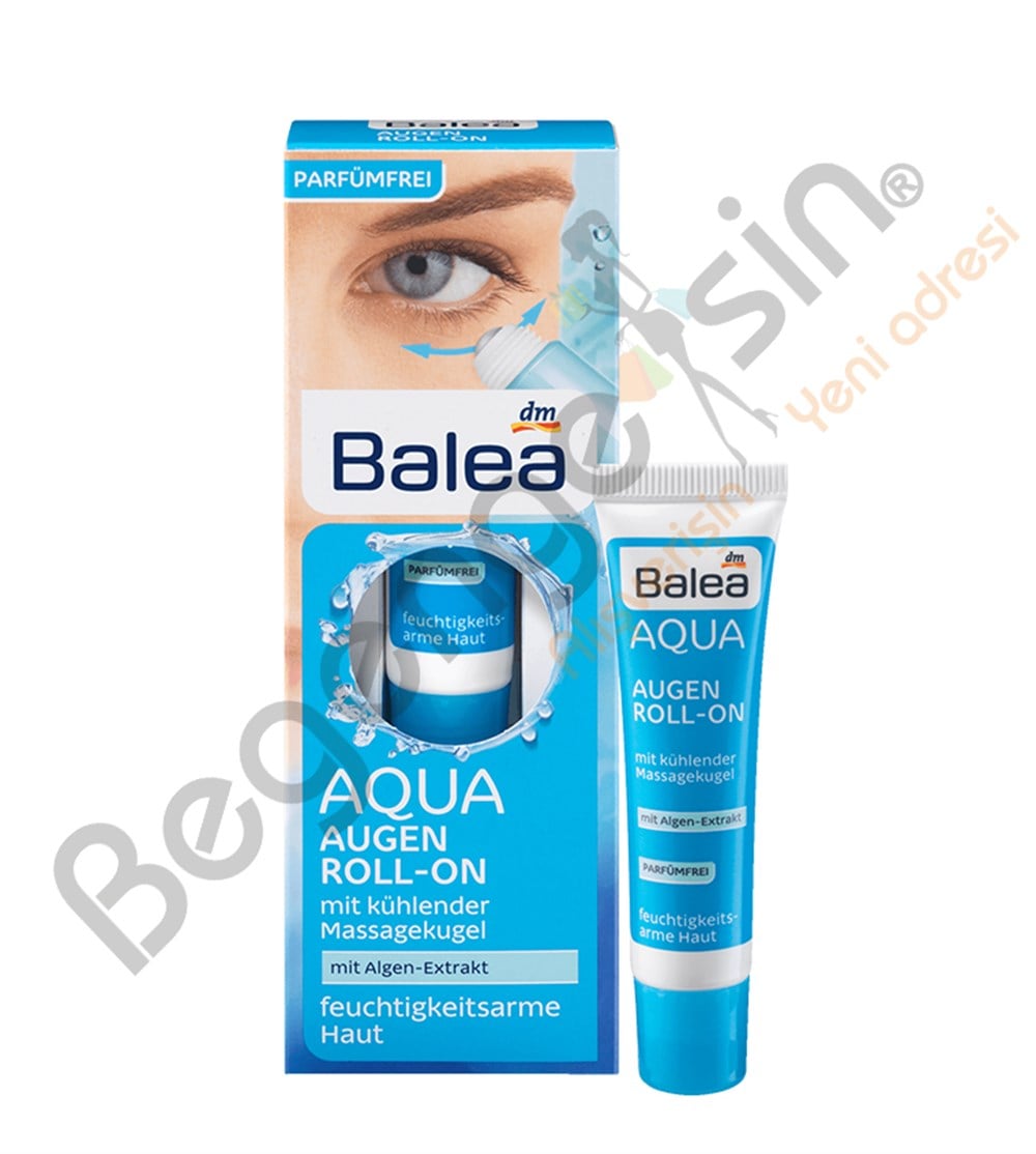 Balea Aqua Rulo Göz Kremi Yosun Özü Ferahlatıcı Jel Soğutma masaj topu