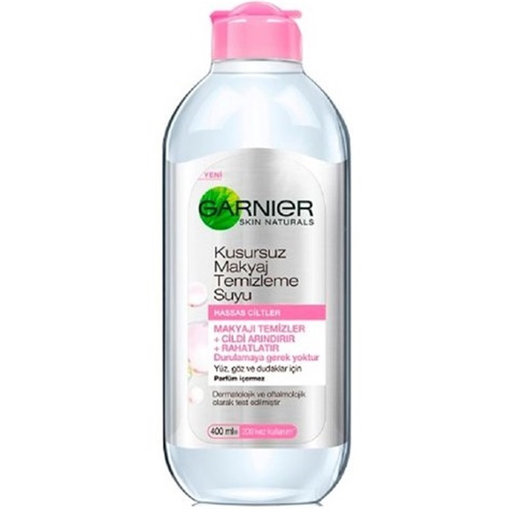 GARNIER Kusursuz Makyaj Temizleme Suyu 400 ml Hassas ciltlere özel
