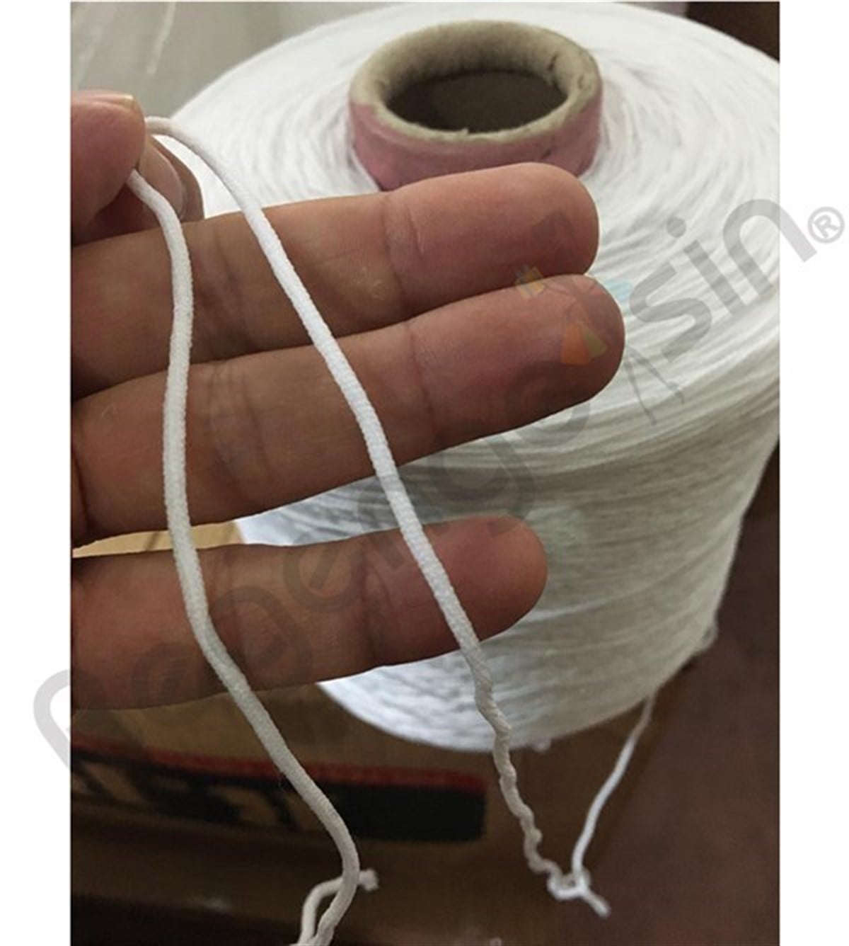 Maske Lastiği Dokuma Yumuşak Maske Lastiği (1, Bobin 2,5 Kilo)