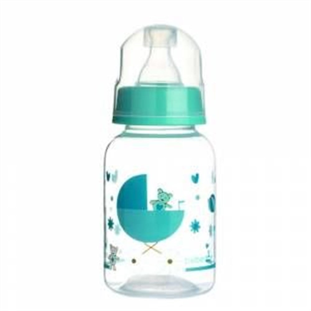 Bebedor Desenli PP Biberon Silikon Emzikli Yavaş Akış 0+ay 125ml