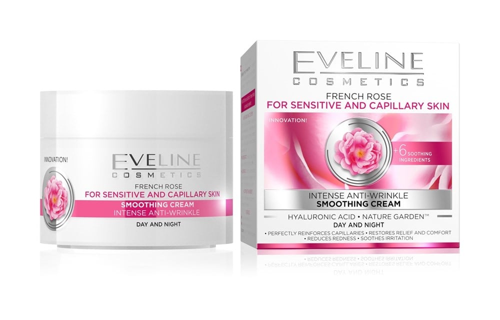 Eveline  French Rose Intense Anti-wrinkle Smoothing Cream 50ml