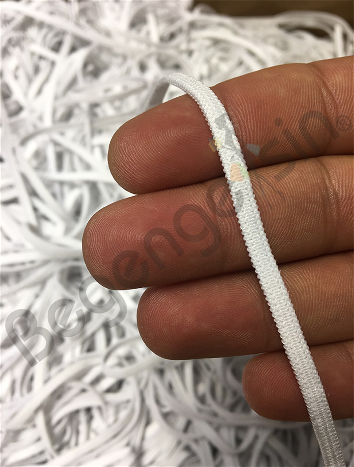 Maske Lastiği Dokuma Yumuşak 3 ip Düz 4mm (50m)