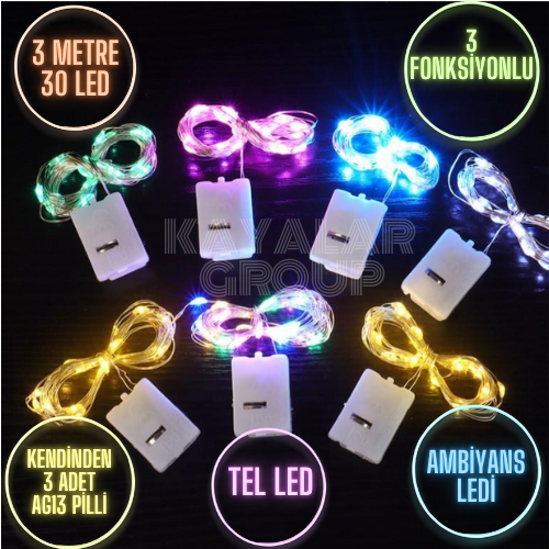 3 Metre Mini Peri Led Fonksiyonlu