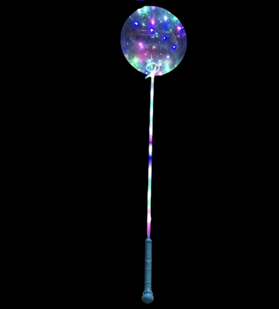 3 Pilli 3 Fonksiyonlu Saplı Led Şeffaf Balon Çubuklu Set
