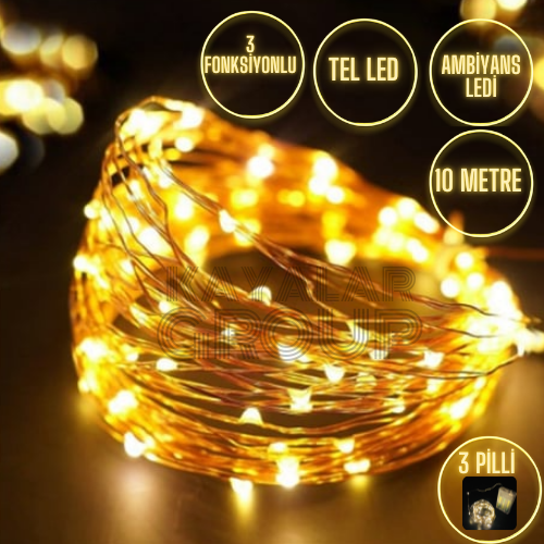10 M Gün Işığı Peri Led Tel Led Animasyonlu