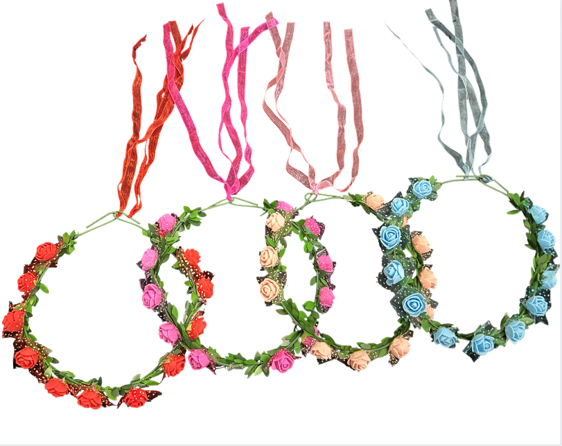 12 Güllü Çiçek Taç Ledli