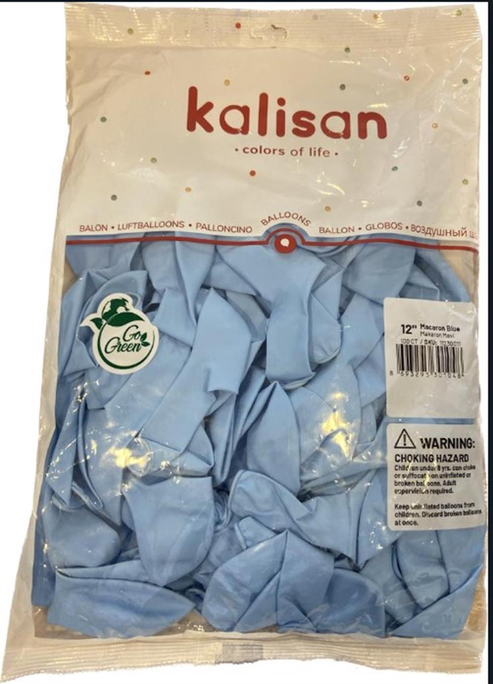 12 İnç Makaron Balon Mavi