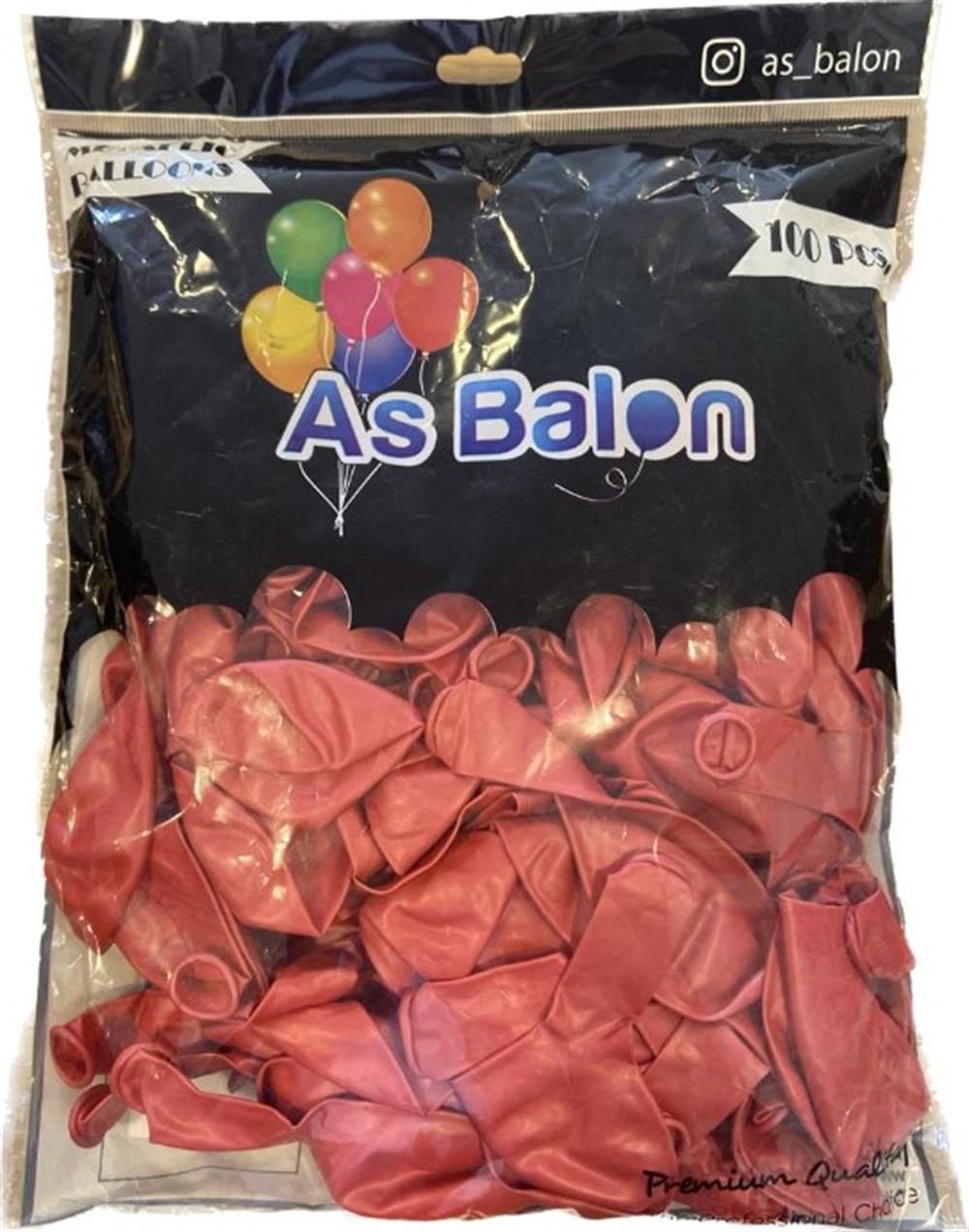 12 İnç Metalik Balon Kırmızı
